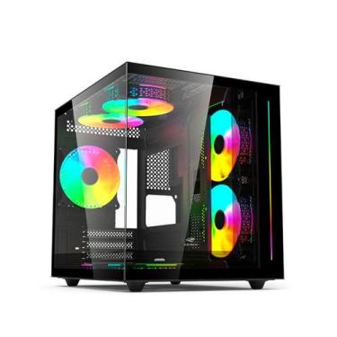 Imagem de Gabinete Gamer C3Tech Gaming Aquarius S/Fan S/Fonte MiniTower Micro AT