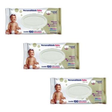 Imagem de Kit Com 3 Lenços Umedecidos Personalidade Baby 100un
