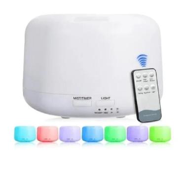 Imagem de Difusor Aromatizador Umidificador Aromaterapia Led 500ml Com Controle 