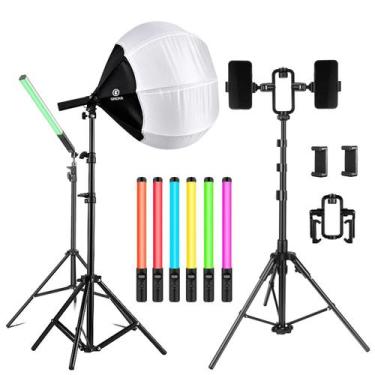 Imagem de Kit Iluminação Para Live Shop Com Bastão Led Rgb - Creator Plus - Amor