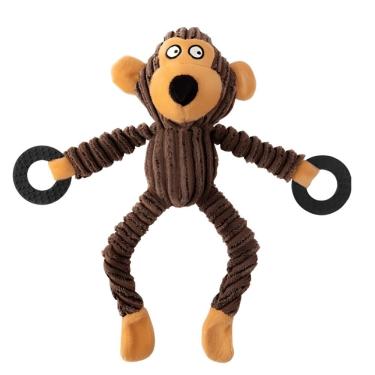 Imagem de Brinquedo Pet de Pelúcia Macaco Fluffie para Cães Dacron e Plástico Pp 6x26x33cm 01 Unidade