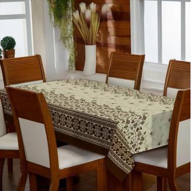 Imagem de Toalha de Mesa 6 Lugares Flor Marron - 16339 V03 - Textil Giordano, Fl