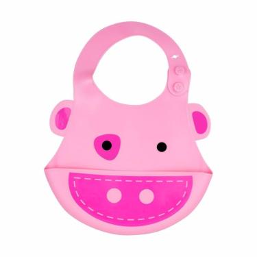 Imagem de Babador Silicone Porquinho Rosa