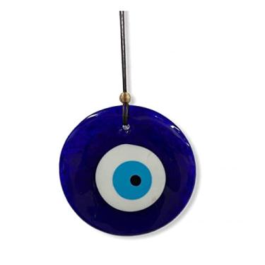 Imagem de Protetor Parede Olho Grego Azul Murano 15 Cm