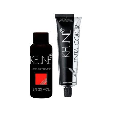 Imagem de Kit Keune Tinta Color 7 Louro Médio + Creme Oxidante 6% Keune Tinta Developer 20 Vol - 60ml