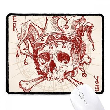 Imagem de Coringa, Coringa, Coroa, Esqueleto com Padrão de Cartão, Mousepad, Borda Costurada, Tapete de Borracha para Jogos