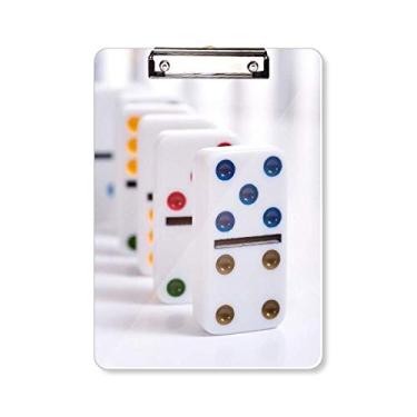 Imagem de Pai Gow Dominoes Dice Gambling Clipboard Pasta Bloco de Escrita Placa de Apoio A4