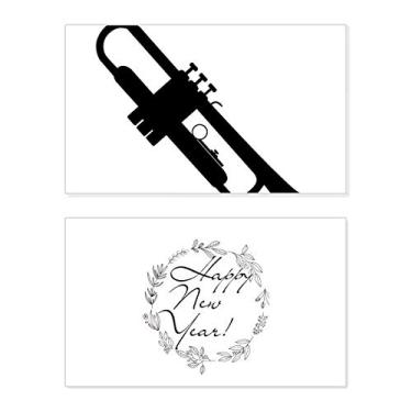 Imagem de Trompa música clássica sons vitalidade ano novo festival cartão felicitações Bless mensagem presente