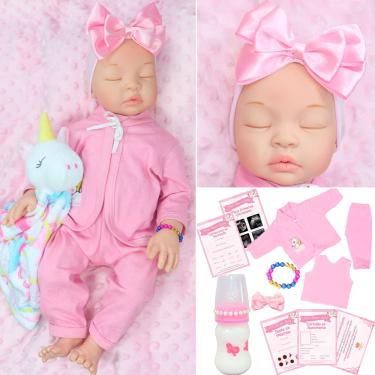 Bebê Reborn Baby Doll Recém-Nascido 3D-49