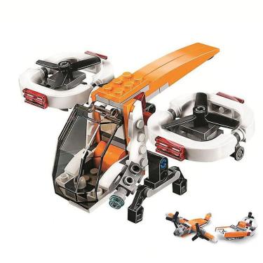 Imagem de 3 em 1 Cidade Criador Helicóptero Helicóptero Duplo Figura Blocos Co