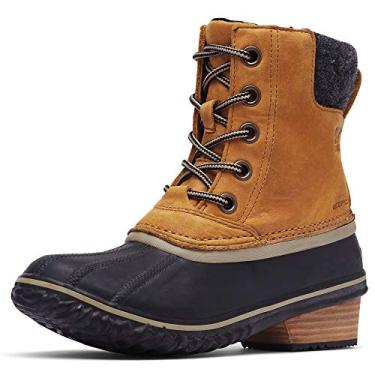 Imagem de Sorel - Bota feminina Slimpack Lace II impermeável isolada, Alce, preto, 6