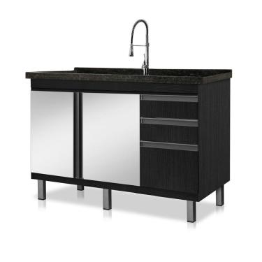 Imagem de Gabinete de cozinha espelhado Vitória para pia de 1,14 m