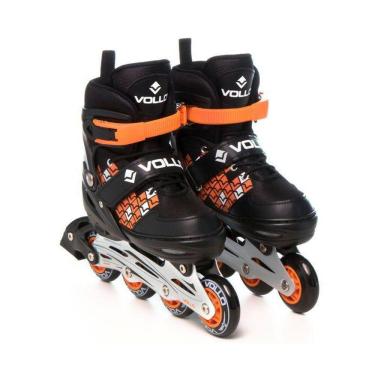 Imagem de Patins roller in line-p 31-34-preto com laranja-abec 5-vollo