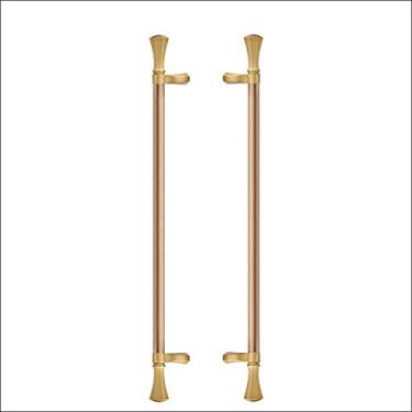 Imagem de Maçaneta de porta e janela de liga de alumínio dourada maçaneta longa maçaneta moderna minimalista para decoração de porta de casa, ouro, 145 × 18,5 × 10 cm (ouro 145 × 18,5 × 10 cm)