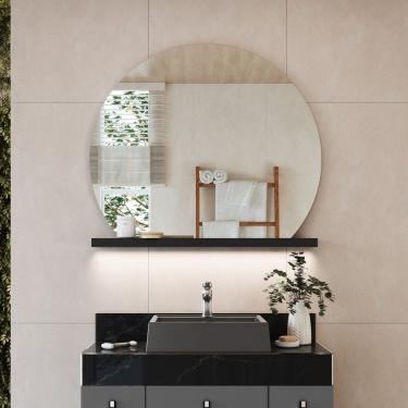 Imagem de Espelheira para Banheiro Nicole 80 com Led Preto