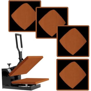 Imagem de 4 peças de capa de envoltório de placa de prensa térmica antiaderente, folhas reutilizáveis resistentes ao calor, almofada, almofada para transferências de sublimação, máquina de prensagem tér type1