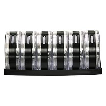 Imagem de Mimo Style Porta Condimentos De Encaixe Compacto, Com Detalhes, O Conjunto Com 6 Pçs Ainda Conta com um Suporte Para Organizar os Temperos. É a Melhor Escolha Para Amantes de Especiarias, Preto