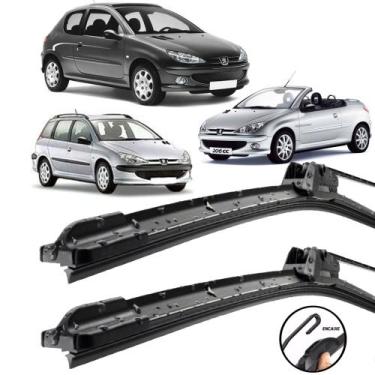 Imagem de Kit Palhetas Silicone Limpador Para-brisa 26" 16" Peugeot 206 E 207 - 