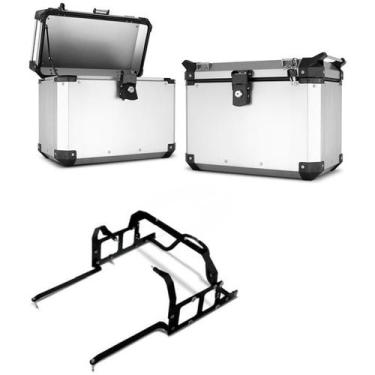 Imagem de Baú moto lateral roncar (par) + suporteténéré 250 2016 em diante - SUP