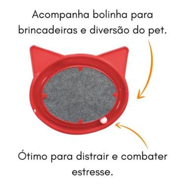 Imagem de Arranhador gato super cat relax pop furacaopet - vermelho - FURACAO PE