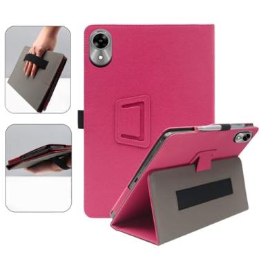 Imagem de Hoibon Capa para tablet Umidigi G1 Tab Mini de 8 polegadas de couro PU, dobrável, capa protetora com fecho magnético, alça de mão embutida para Umidigi G1 Tab Mini 8 polegadas (rosa)