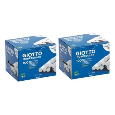 Imagem de 2 Caixas - Giz Escolar Giotto Robercolor 100 Unidades Branco - FILA GI