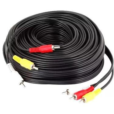Imagem de Cabo rca para televisão tv tubo led lcd plasma 20 metros - CABLEE