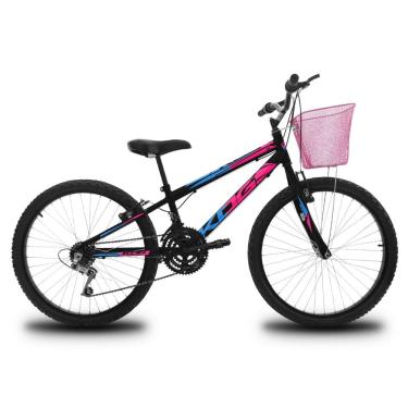Imagem de Bicicleta 24 infantil Feminina 18V Shimano Cestinha