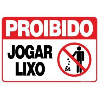 Imagem de Placa sinalização proibido jogar lixo - Franmetal