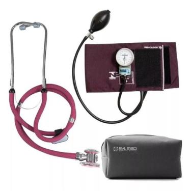 Imagem de Esfigmomanômetro E Estetoscópio Duplo + Estojo - Enfermagem - P.A. MED