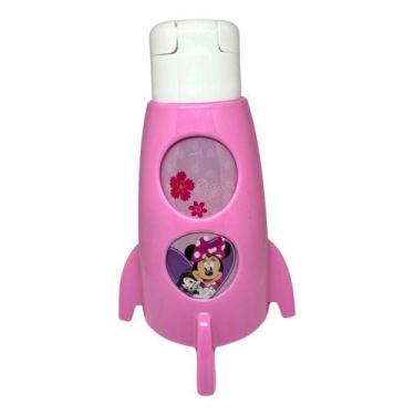 Imagem de Garrafa Escolar Água Foguete Infantil 320ml Plasútil Girar, Minnie Ros