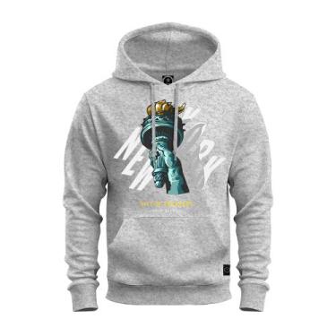 Imagem de Moletom Estatua Nyc Estampado Agasalho Varias Cores - Nexstar, Cinza, 