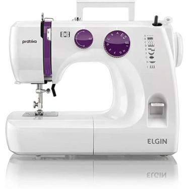 Imagem de Máquina De Costura Reta Elgin Prátika Jx-2051 Portátil , Branco, 110V