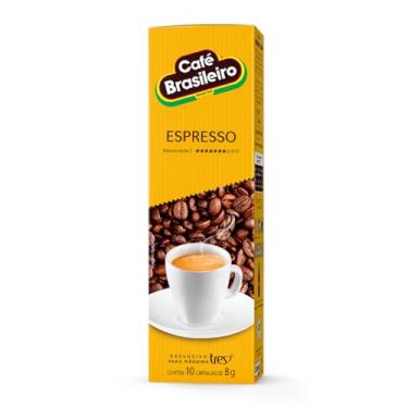 Imagem de 3 Corações Cápsula Café Espresso Brasileiro TRES - 10 unid