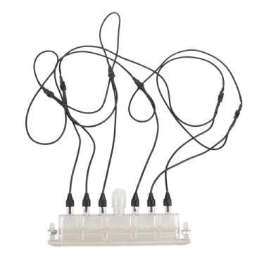 Imagem de Fonte de piscina com cascata, fonte de plástico para piscina com 12V, bocal de cascata para jardim com LED RGB, bocal de cortina de água para piscina exclusivo para lago de jardim