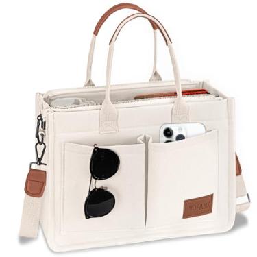 Imagem de VOFANK Bolsa grande de lona feminina com zíper para trabalho, bolsa transversal, bolsa de ombro, viagem, academia, uso diário, Bege, X-Large, Moderna, elegante, casual, simples