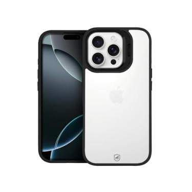Imagem de Gshield Capa Case Capinha Gravity em Policarbonato com Protetores de Lente e Alça Kick Stand para (Preta, iPhone 16 Pro)