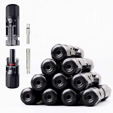 Imagem de BAYM Conector fotovoltaico conector de painel solar macho e fêmea 30 A 1000 V para cabo fotovoltaico 2,5/4/6 mm conector de painel solar (10 pares)