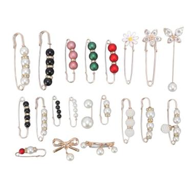 Imagem de 20 Peças Broche de Pérola, Calças, Clipes de Cintura, Aperto de Pérola, Pino de Segurança, Broche Decorativo para Mulheres, Cachecóis, Jaquetas, Vestidos Jeans