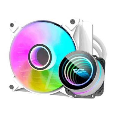 Imagem de Water Cooler Para Processador Darkflash Dx120 Branco/rosa