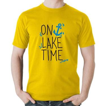 Imagem de Camiseta Algodão On Lake Time - Foca na Moda, Amarelo, GGG