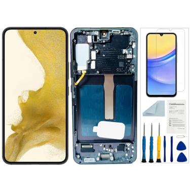 Imagem de Qinqiyue Tela de reposição OLED para Samsung Galaxy S22 Plus 5G para Samsung S22 Plus preta com moldura para Samsung Galaxy S22 Plus SM-S906 Display Touch Screen Assembly Repair Parts