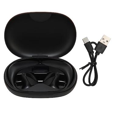 Imagem de MUNEFE Fones de ouvido com tradutor de idiomas, fone de ouvido com tradução estéreo de 144 idiomas, fones de ouvido com tradução em tempo real com estojo para aprendizagem (Black)