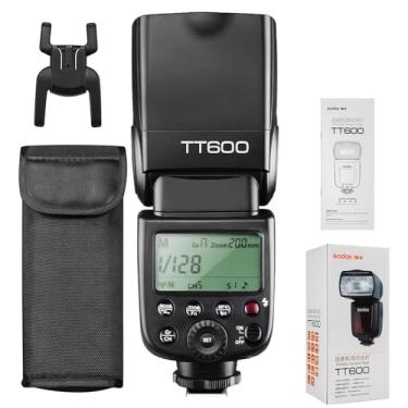 Imagem de Godox Sistema X sem fio Flash TT600-2.4G, sincronização de alta velocidade, compatível com câmeras Canon Nikon Pentax Olympus DSLR. GN60 poderoso, reciclagem rápida e modos de flash versáteis