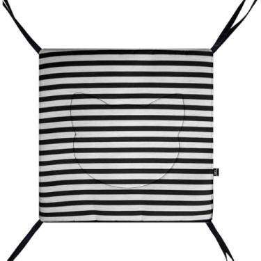 Imagem de Cama Suspensa Dupla Face para Gatos YOLOPET – Conforto Antiestresse, 40x40cm, Cores Variadas (Preto)