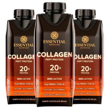Imagem de Kit 3 Collagen Pept Protein Essential Nutrition 250ml