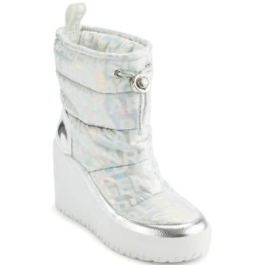 Imagem de Bota feminina KARL LAGERFELD Berdina Wedge sem cadarço, Prata Irridescente, 38