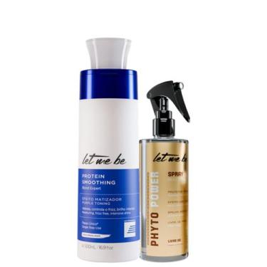 Imagem de Kit Blond Protein Smoothing Passo Único 500ml + Protetor Térmico Phyto