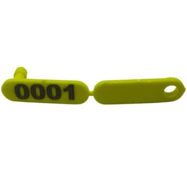 Imagem de Brinco De Identificação Ovinos E Caprinos Walmur Amarelo Numerado