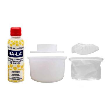 Imagem de Kit Forma Queijo Minas Mp1000 Prensa Dessorador Touca Coalho